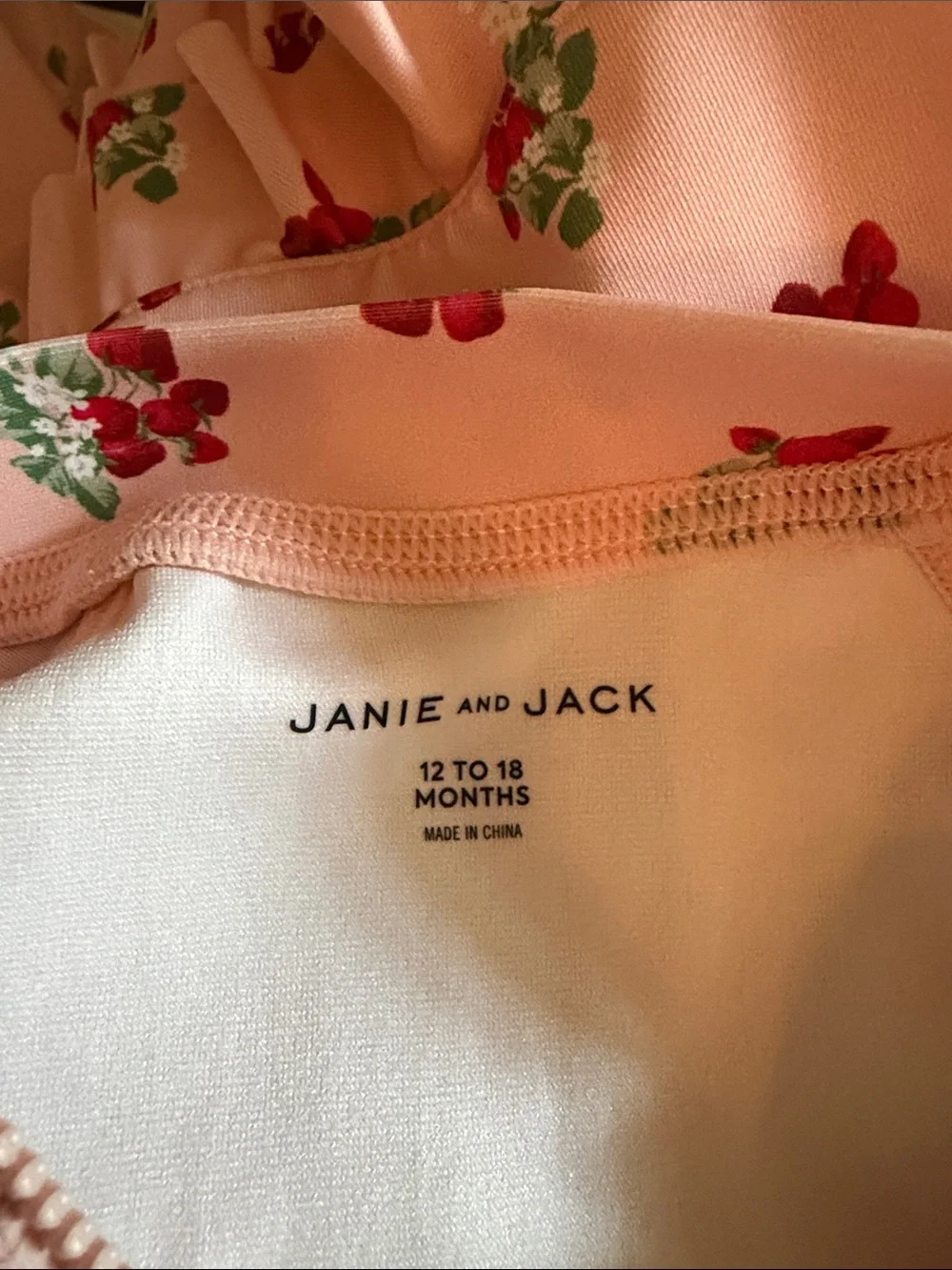 Janie and Jack strawberry rash guard